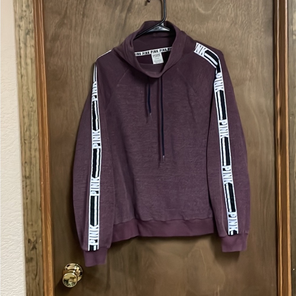 Victorias Secret Pink Cowl Neck Fleece Sweatshirt Medium